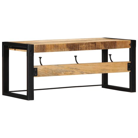 Kapstok 80x35x35 cm massief ruw mangohout