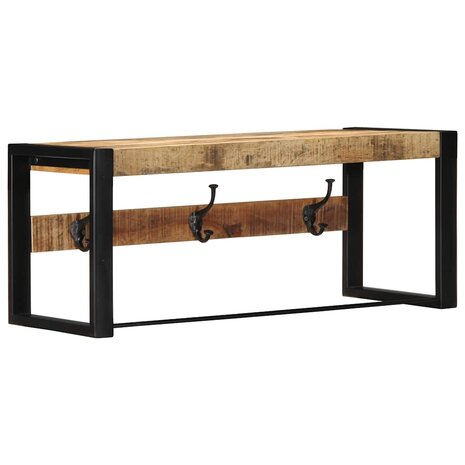 Kapstok 80x35x35 cm massief ruw mangohout