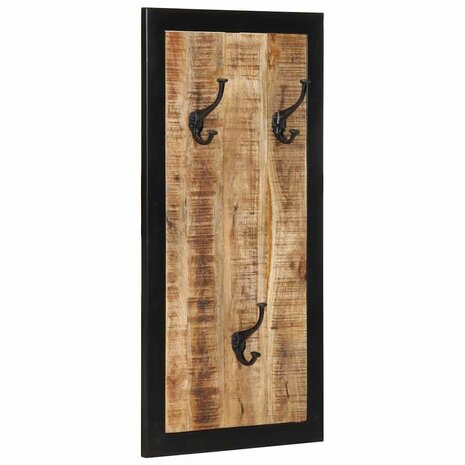 Kapstok 40x2x80 cm massief ruw mangohout