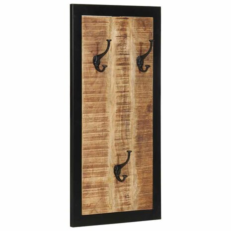 Kapstok 40x2x80 cm massief ruw mangohout