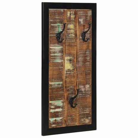 Kapstok 40x2x80 cm massief gerecycled hout meerkleurig