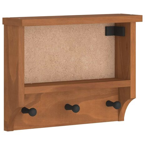 Wandkapstok SANDNES 45x12x35 cm massief grenenhout