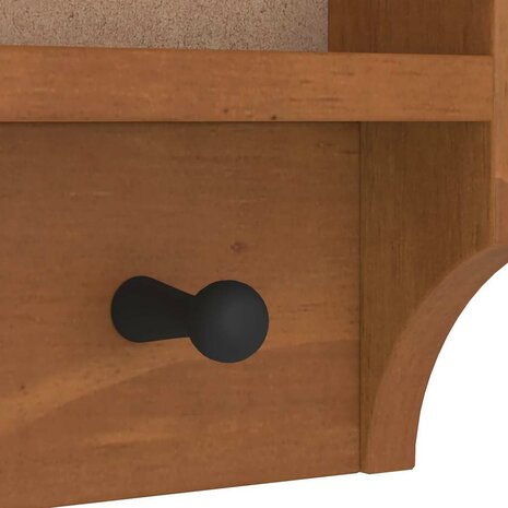 Wandkapstok SANDNES 45x12x35 cm massief grenenhout