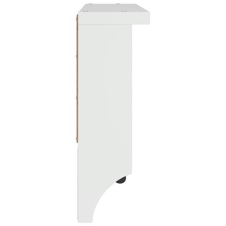 Wandkapstok SANDNES wit 45x12x35 cm massief grenenhout