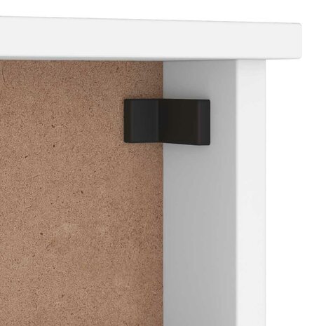 Wandkapstok SANDNES wit 45x12x35 cm massief grenenhout