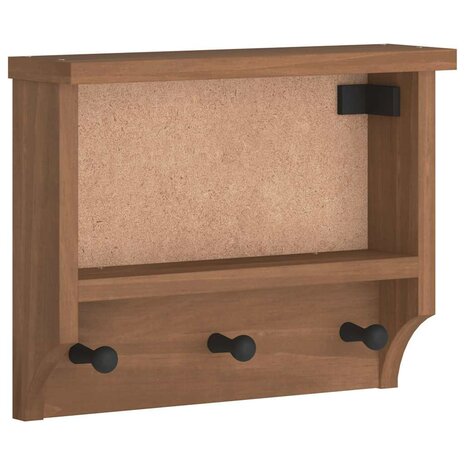 Wandkapstok SANDNES 45x12x35 cm massief grenenhout