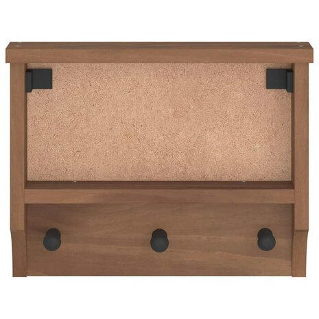 Wandkapstok SANDNES 45x12x35 cm massief grenenhout