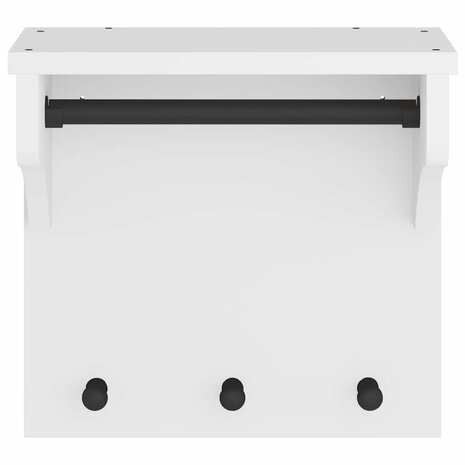 Wandkapstok SANDNES wit 43x30x42 cm massief grenenhout