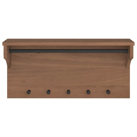 Wandkapstok SANDNES 87x30x42 cm massief grenenhout