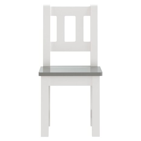 3-delige Kindertafel- en stoelenset MDF wit en grijs