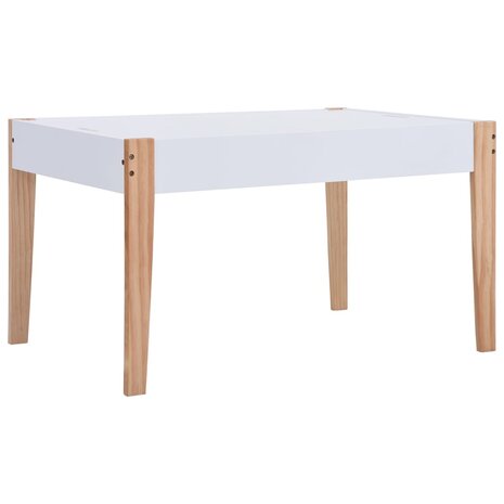 3-delige Kindertafel- en stoelenset krijtbord zwart en wit