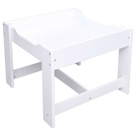 Kindertafel met 2 stoelen MDF wit