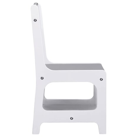 Kindertafel met 2 stoelen MDF wit