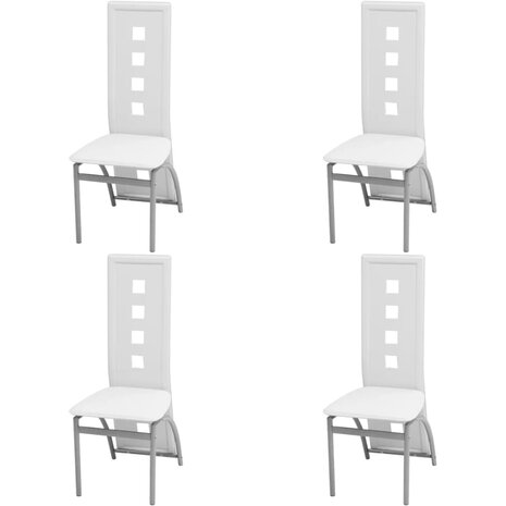 Eetkamerset wit 5-delig
