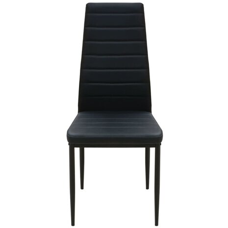 Eetkamerset tafel en stoel zwart 3-delig