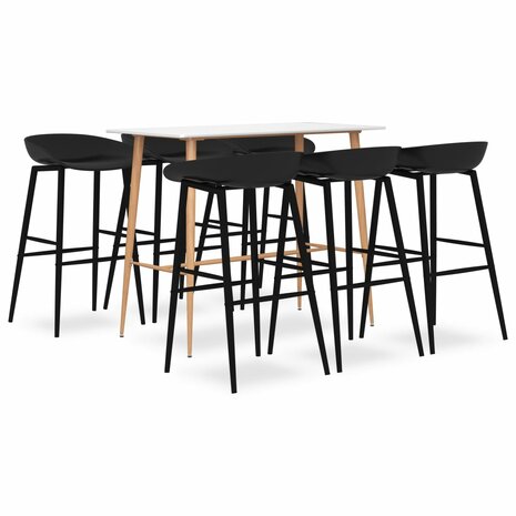 7-delige Barset wit en zwart