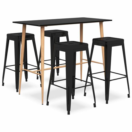 5-delige Barset zwart