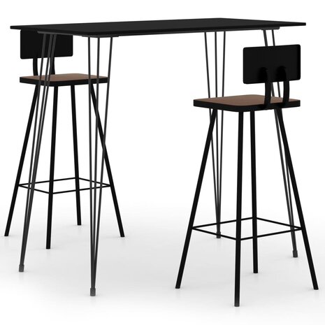 3-delige Barset zwart