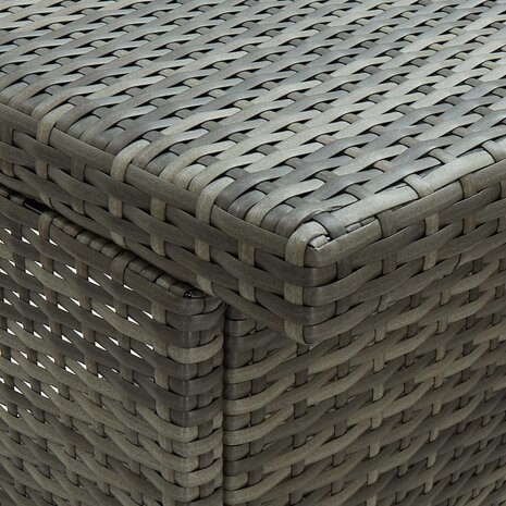 3-delige Barset poly rattan grijs