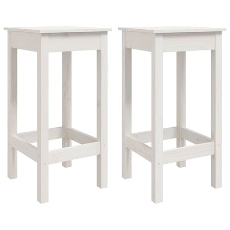 3-delige Barset massief grenenhout wit