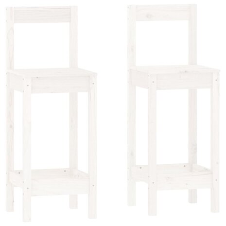 3-delige Barset massief grenenhout wit