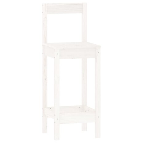 3-delige Barset massief grenenhout wit
