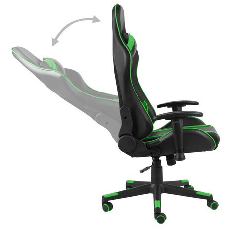 Gamestoel draaibaar PVC groen