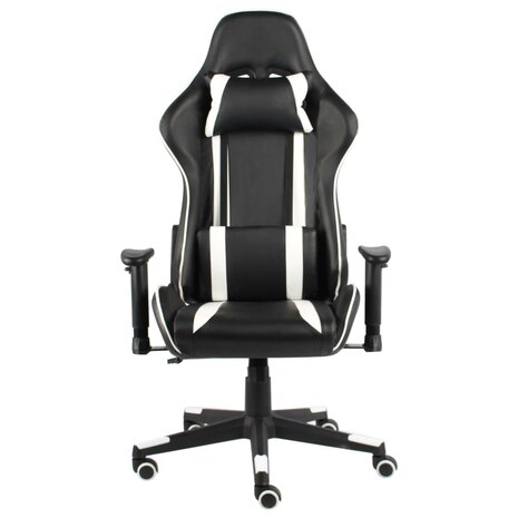 Gamestoel draaibaar PVC wit