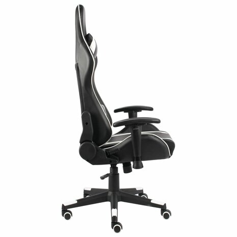 Gamestoel draaibaar PVC wit