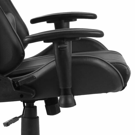 Gamestoel draaibaar PVC grijs
