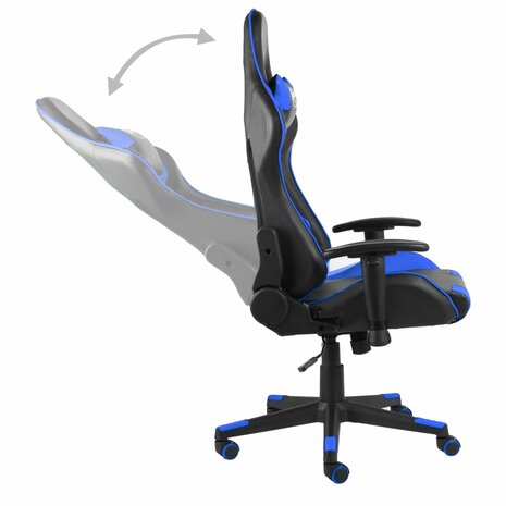 Gamestoel draaibaar PVC blauw