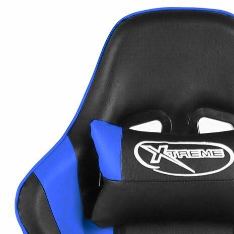 Gamestoel draaibaar PVC blauw