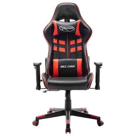 Gamestoel kunstleer zwart en rood