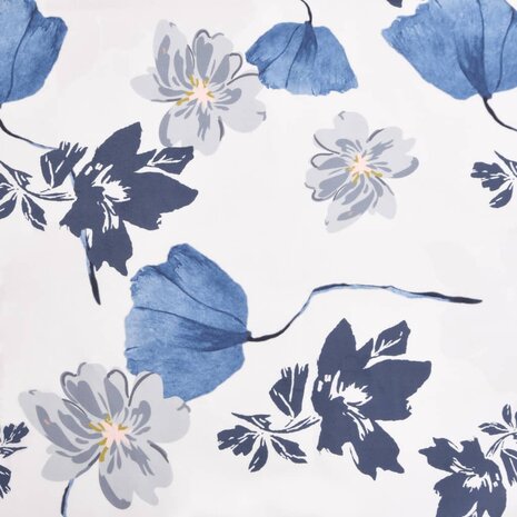 Stoel gebloemd stof blauw