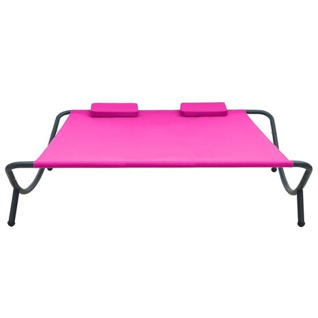 Loungebed stof roze