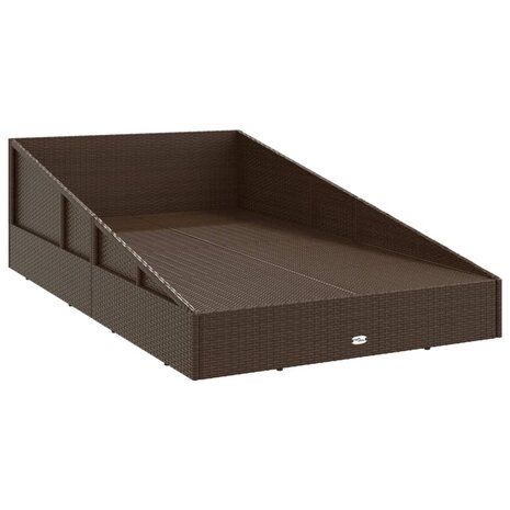 Tuinbed 110x200 cm poly rattan bruin