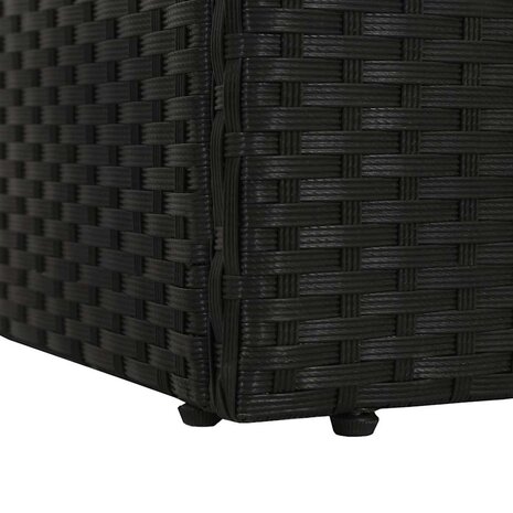 Tuinbed 195x60 cm poly rattan zwart