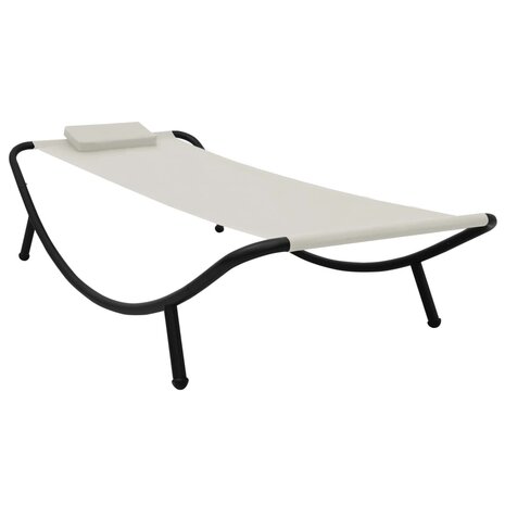 Tuinbed 200x90 cm staal crème