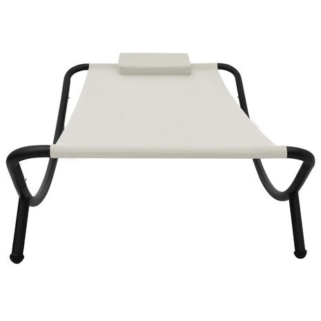 Tuinbed 200x90 cm staal crème