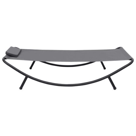 Tuinbed 200x90 cm staal grijs