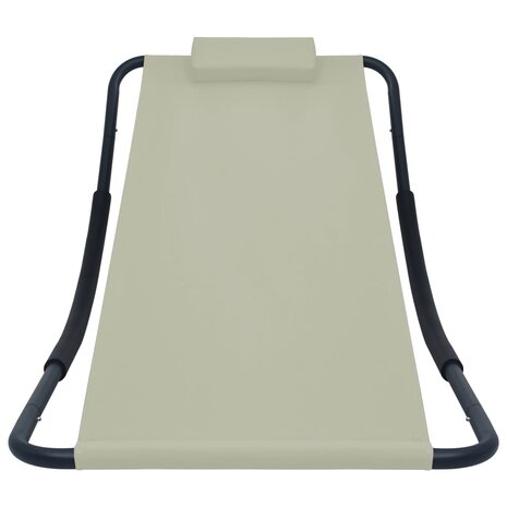 Tuinbed 200x90 cm staal crème