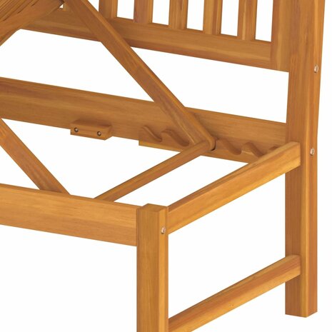 Dagbed met grijs kussen 200x60x75 cm massief acaciahout