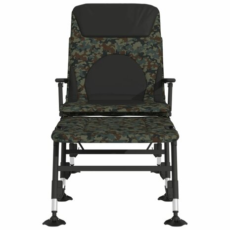 Visbed met verstelbare modderpoten inklapbaar camouflage
