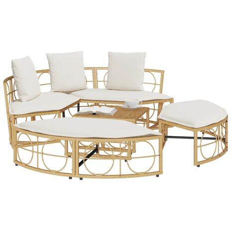 Loungebed voor buiten zonder luifel poly rattan