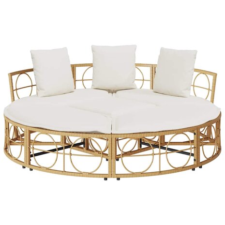 Loungebed voor buiten zonder luifel poly rattan