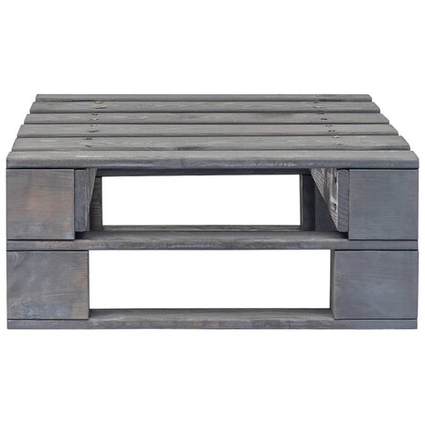 Tuinhocker pallet hout grijs