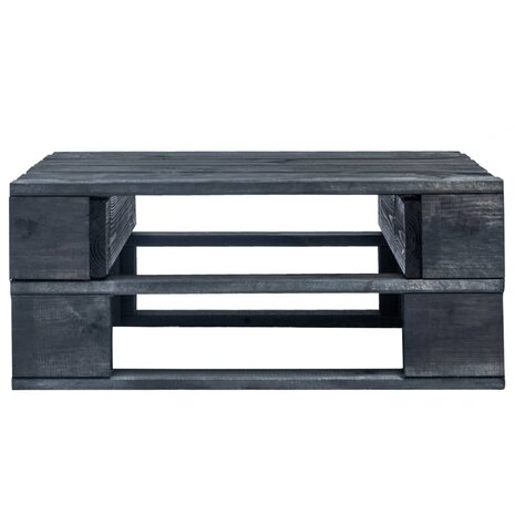 Tuinhocker pallet hout zwart