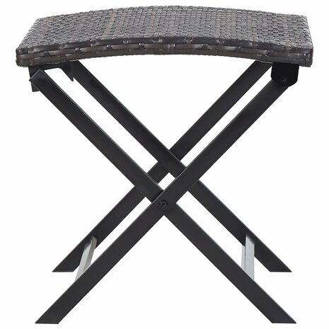 Kruk inklapbaar poly rattan bruin