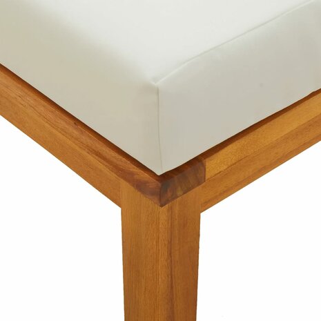 Tuinkrukjes 2 st met kussens 40x40x42 cm massief acaciahout