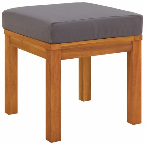 Tuinkrukjes 2 st met kussens 40x40x42 cm massief acaciahout